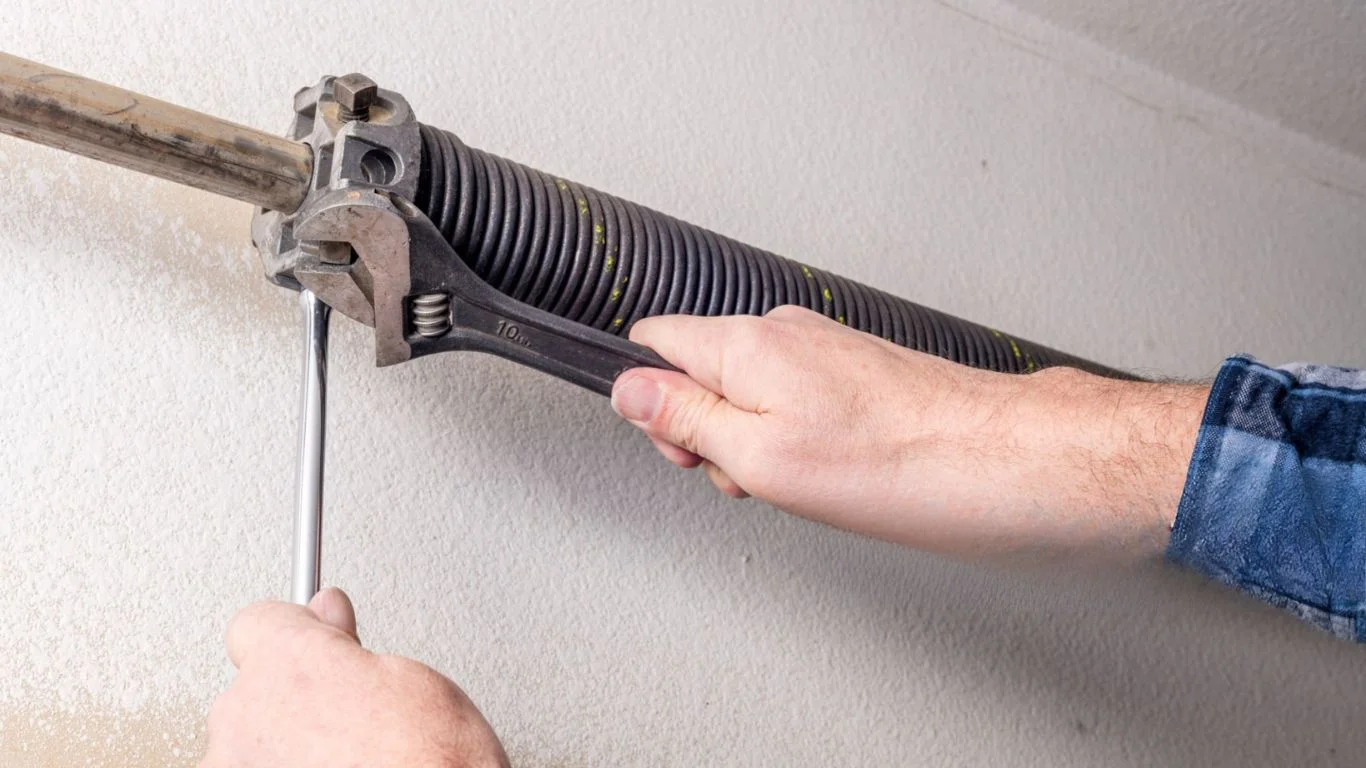 repair a broken garage door spring