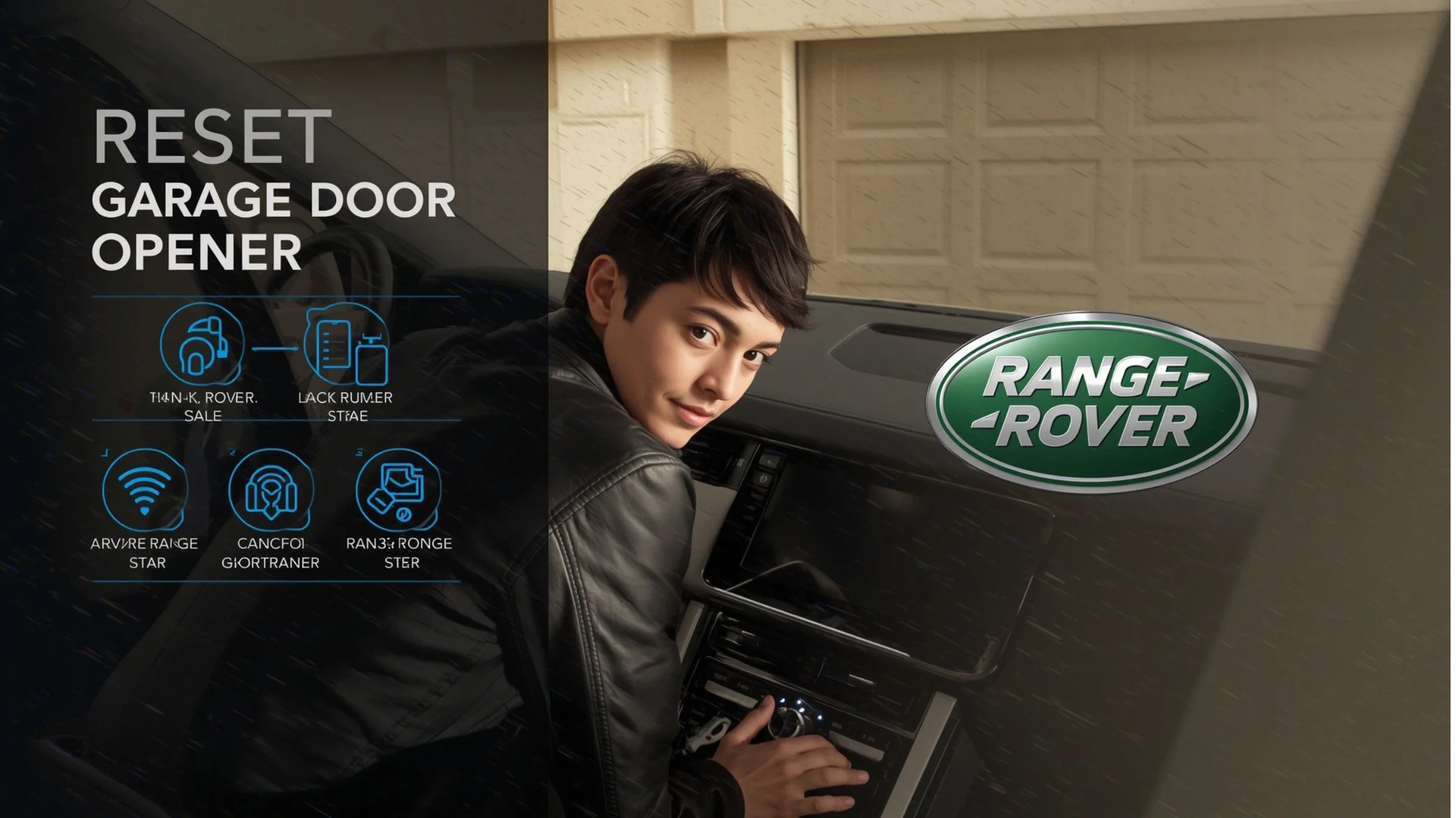 how to reset range rover garage door opener