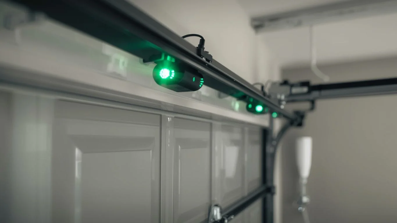 should both sensors on garage door be green